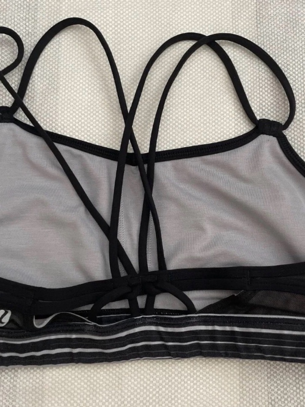 Lululemon Make a Move Sports Bra - Twisted Dune Silver Fox/Black Size 10 - Picture 4 of 6